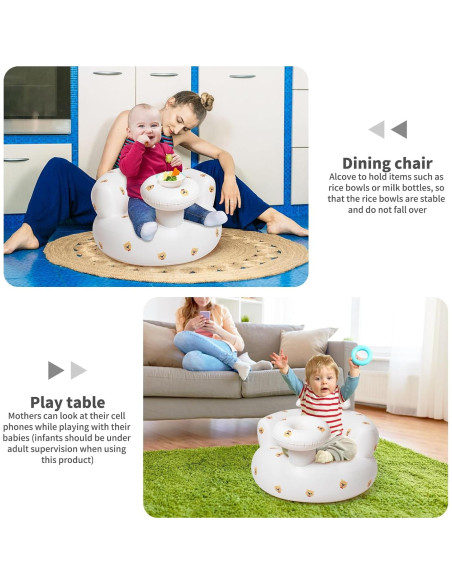 Asiento Inflable para Bebés 3 Meses - Portátil con Bomba de Aire