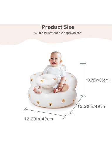 Asiento Inflable para Bebés 3 Meses - Portátil con Bomba de Aire