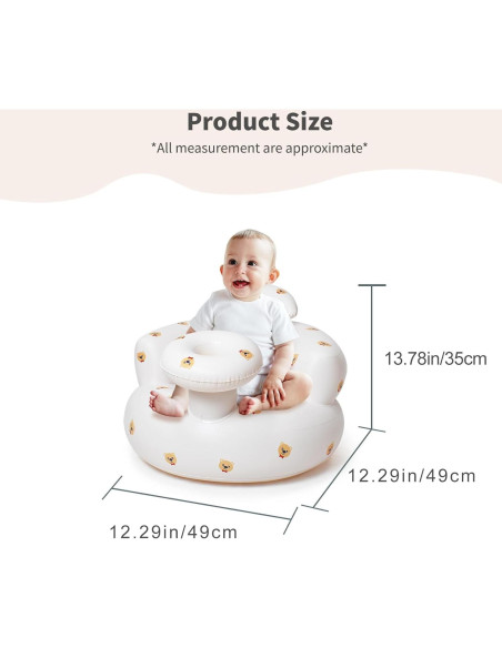 Asiento Inflable para Bebés 3 Meses - Portátil con Bomba de Aire