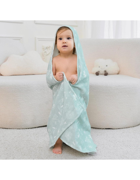 Toallas con Capucha Mooreeke 100% Algodón para Niños 81x81cm Toallas con Capucha Mooreeke 100% Algodón para Niños 81x81cm