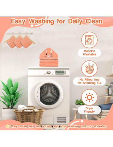 Juego de 4 Toallas con Capucha Sublaga para Bebés 81x81 cm