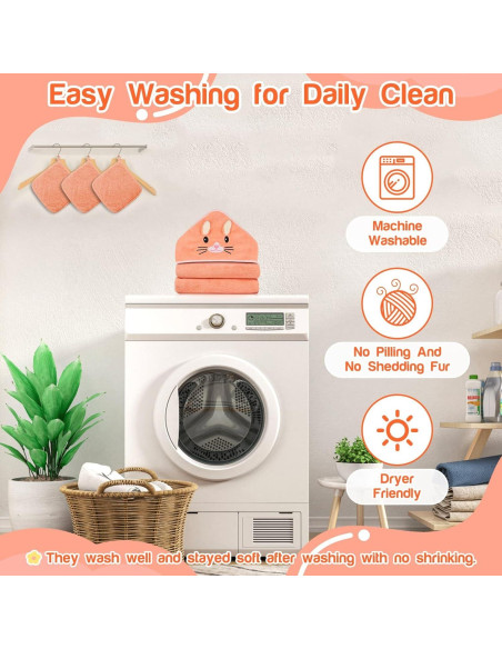 Juego de 4 Toallas con Capucha Sublaga para Bebés 81x81 cm