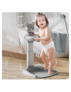 Soporte para Ducha de Bebé Ajustable Gris - Antideslizante
