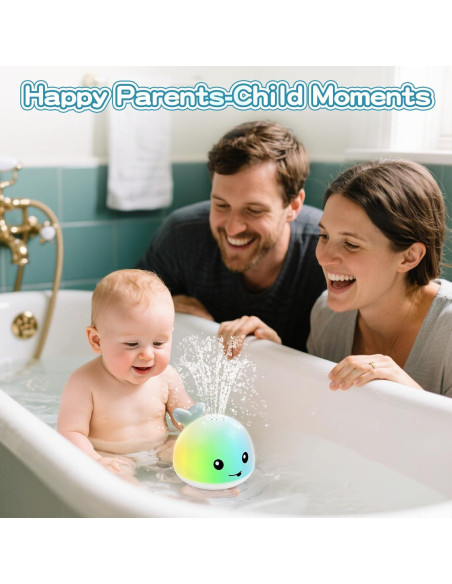Juguete de Baño Ballena Iluminada Recargable para Bebés