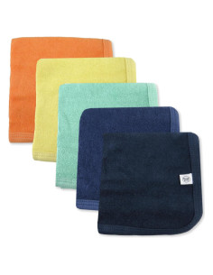 Conjunto de Paños de Baño HonestBaby 100% Algodón Orgánico 5 Pzas