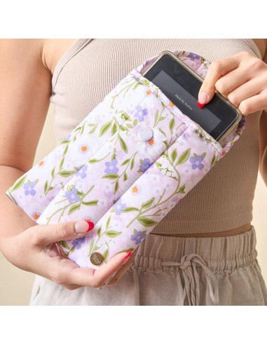 Funda Protectora Acolchada The Darling Effect 20.32x15.24cm Flor Morada