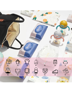 Mochila de Pañales Femuar Multifuncional Negra 37L 2