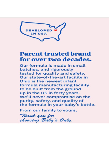 Fórmula Infantil Completa Baby's Only 595 g - A base de Leche