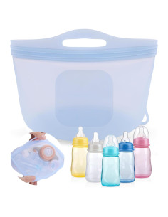 Bolsas de Vapor de Silicona Palksky 2L para Microondas Azul