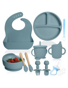 Conjunto de Alimentación para Bebés Bluet B - 11 Piezas de Silicona