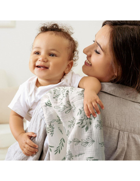 Mantas de Muselina LYRICHOM BABY - Paquete de 3, 95x100 cm