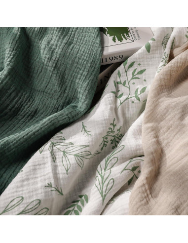 Mantas de Muselina LYRICHOM BABY - Paquete de 3, 95x100 cm