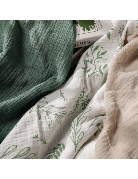 Mantas de Muselina LYRICHOM BABY - Paquete de 3, 95x100 cm