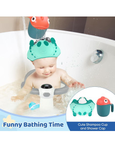 Asiento de Baño para Bebés con Termómetro Antideslizante Gris 2