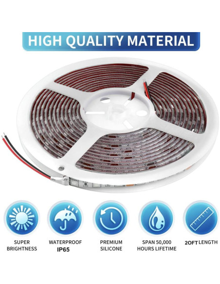 Luces LED para Toldo de RV Vbakor 6m Impermeables 12V