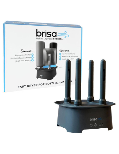 Soporte de Secado de Botellas Brisa Gris - Secado Rápido y Ecológico
