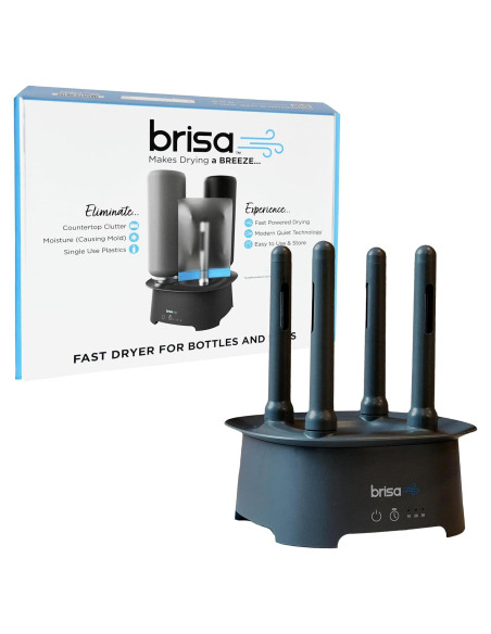 Soporte de Secado de Botellas Brisa Gris - Secado Rápido y Ecológico