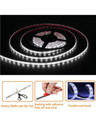 Luces LED para Toldo de RV Vbakor 6m Impermeables 12V