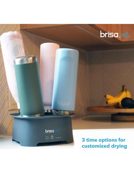 Soporte de Secado de Botellas Brisa Gris - Secado Rápido y Ecológico