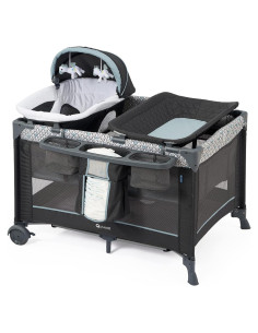 Cuna Plegable 5 en 1 Qutanix con Mesa de Cambio y Napper