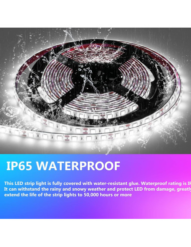 Luces LED para Toldo de RV Vbakor 6m Impermeables 12V