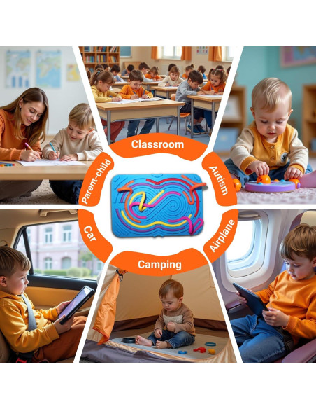 Tablero de Actividad Sensorial Antiestrés Aliuera 12 Cuerdas Tablero de Actividad Sensorial Antiestrés Aliuera 12 Cuerdas
