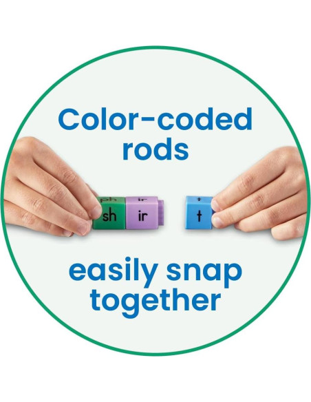 Barras de Lectura Hand2Mind 70 Piezas Montessori Fonética