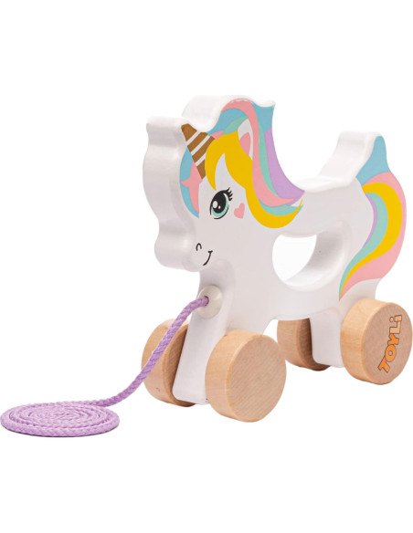 Juguete de empuje y tirón unicornio Toyli 16.8x14.5 cm