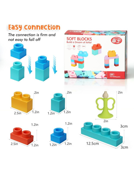 Set 22 Piezas Bloques de Construcción Suaves Linxi 30.5x20.3cm Set 22 Piezas Bloques de Construcción Suaves Linxi 30.5x20.3cm