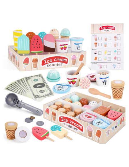 Juguete de Helado de Madera Shen Zhen 25.5x18 cm para Niños