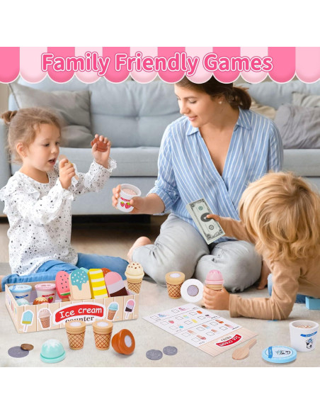 Juguete de Helado de Madera Shen Zhen 25.5x18 cm para Niños