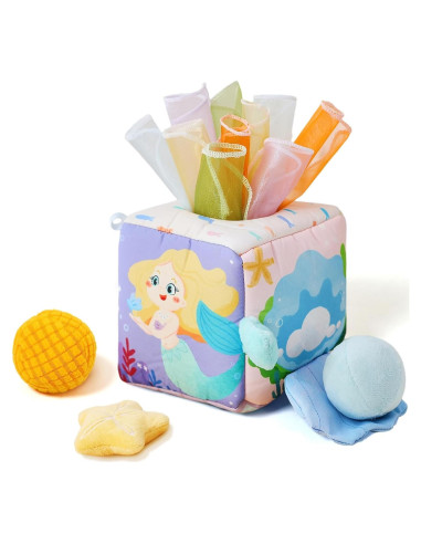 Caja de Tissue de Madera para Bebés - Juguete Montessori 6-18 meses