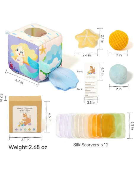 Caja de Tissue de Madera para Bebés - Juguete Montessori 6-18 meses