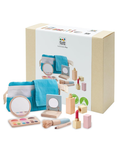 Juego de Maquillaje de Madera PlanToys para Niños 8 Piezas