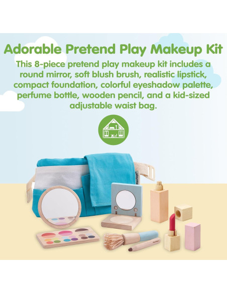 Juego de Maquillaje de Madera PlanToys para Niños 8 Piezas