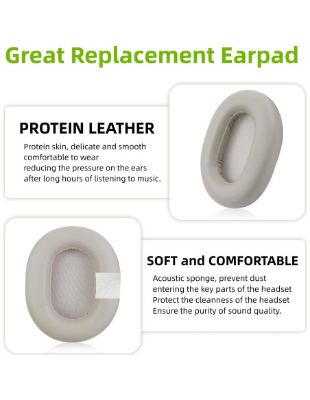 Almohadillas de Repuesto Sony WH-1000XM5 Beige - Aislamiento de Ruido