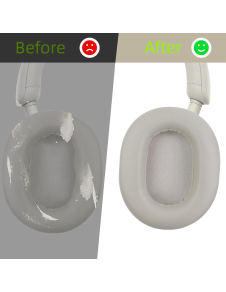 Almohadillas de Repuesto Sony WH-1000XM5 Beige - Aislamiento de Ruido