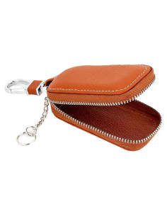 Funda de Llave de Coche Leapiture de Cuero PU Universal Marrón