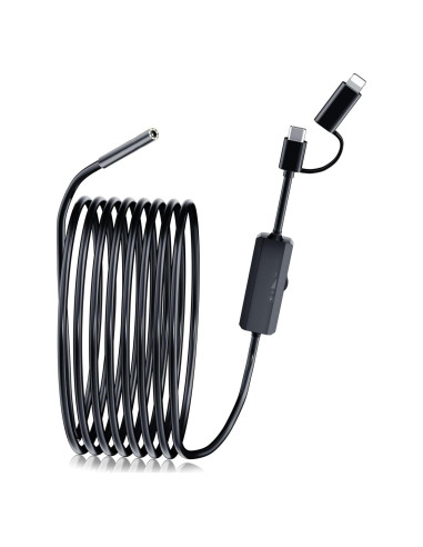 Cámara Endoscópica 1920P HD con Luz LED 5m IP67 para iOS/Android