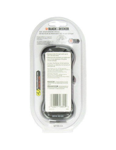 Buscador de Vigas Black+Decker BDKSF100 LED 1.9 cm
