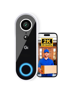 Cámara de Timbre de Video Inteligente GEARit 2K QHD Inalámbrica