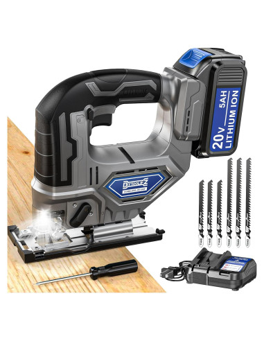 Sierra de calar inalámbrica DIYtoolifz 20V con luz LED