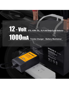 Cargador de Batería Inteligente Mroinge MBC010 12V 1A 2