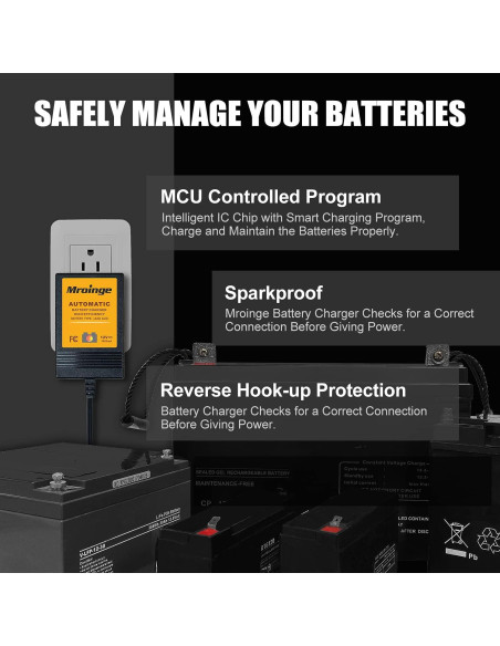 Cargador de Batería Inteligente Mroinge MBC010 12V 1A