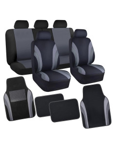 Fundas de Asiento y Alfombrillas CAR PASS Negro y Gris
