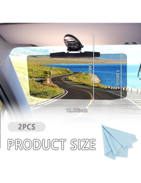 Extensor de Visera Solar Salior 2Pcs Ajustable Antirreflejo