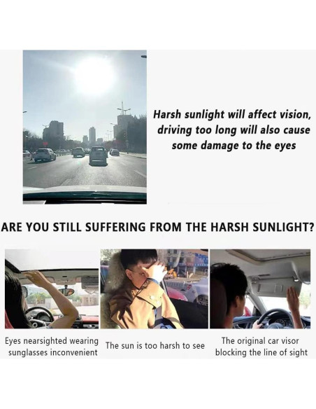 Extensor de Visera Solar Salior 2Pcs Ajustable Antirreflejo