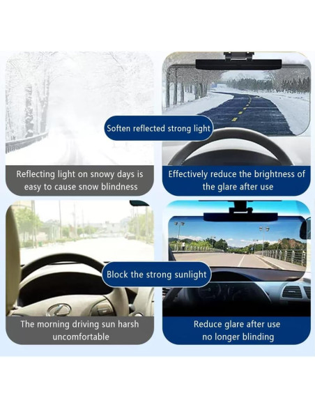 Extensor de Visera Solar Salior 2Pcs Ajustable Antirreflejo