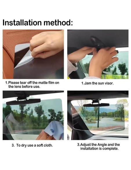 Extensor de Visera Solar Salior 2Pcs Ajustable Antirreflejo