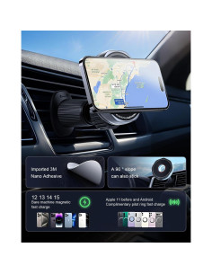 Cargador Inalámbrico para Auto SGRAMSTORG 15W Magnético 2